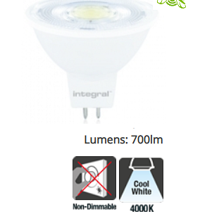 4000K 470lm Dimmable Lamp 37W LED MR16 Glass GU5.3 5.2W 